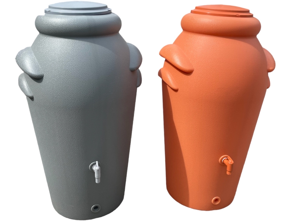 Regentonne Modena 200 Liter – Taupe, UV-beständig, Mit Integriertem Filter, Frostsicher (ohne Hahn)